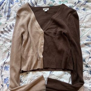 Brown cardigan from garage size small